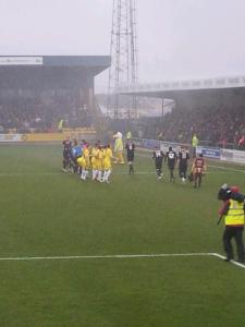 Heavy rain at kick off