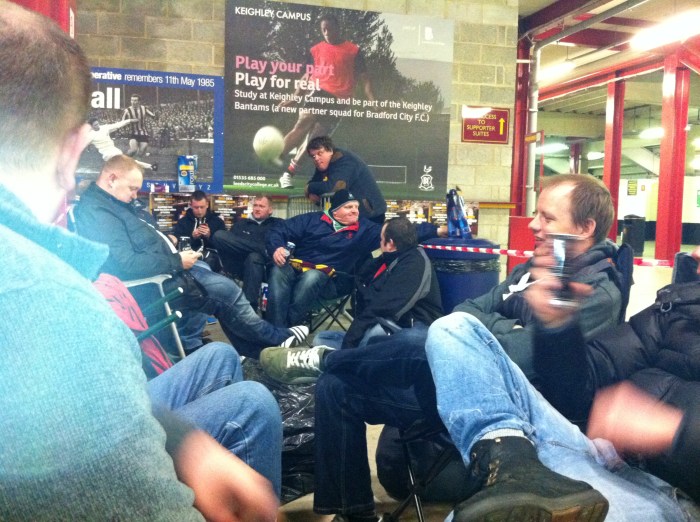 Queuing overnight for Burton tickets in May 2013