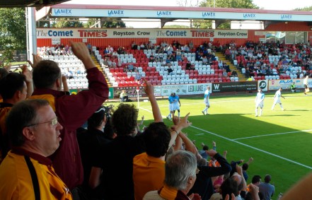 Celebrating Reid's equaliser